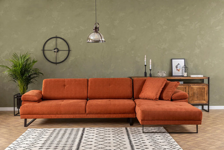Mustang Ecksofa, Rechte Seite, in Orange, 274x174 cm von Atelier Del Sofa – Bild 2