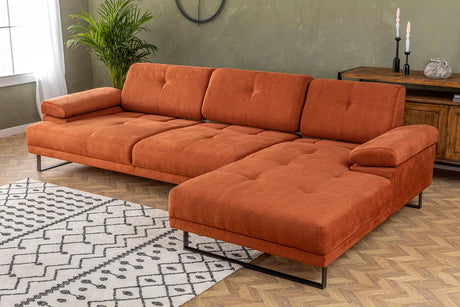 Mustang Ecksofa, Rechte Seite, in Orange, 274x174 cm von Atelier Del Sofa – Bild 5