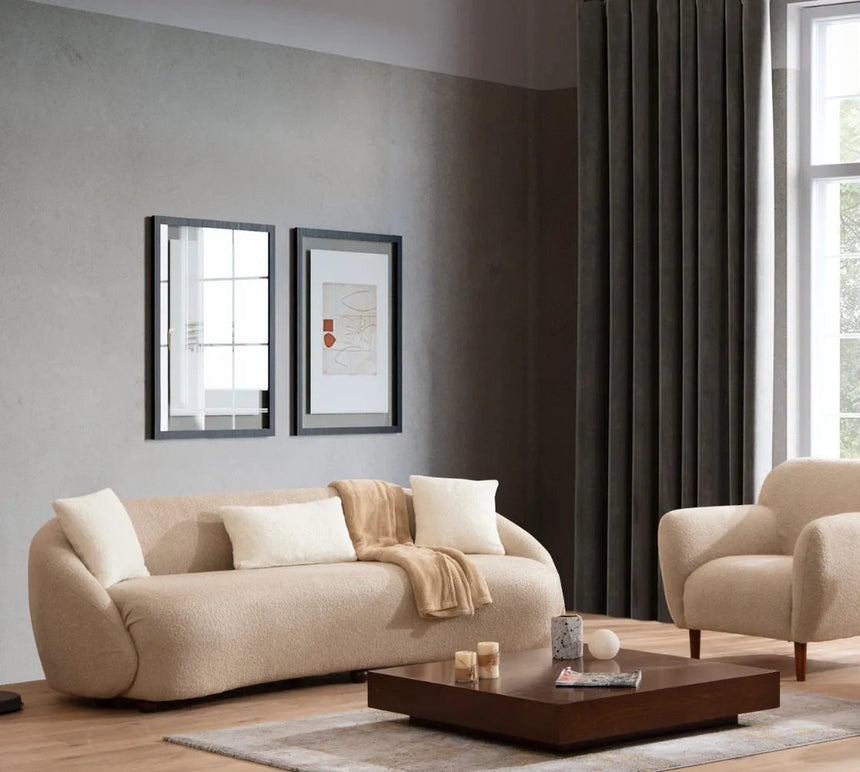 Napoli 3-Sitzer Sofa, Beine in Walnuss, 230x94 cm von Atelier Del Sofa – Bild 1