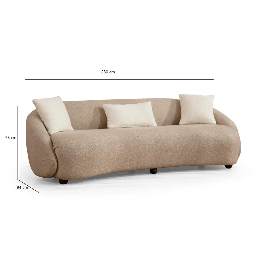 Napoli 3-Sitzer Sofa, 230x94 cm - ZEN ZONE Furniture