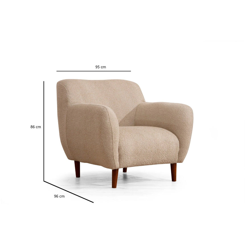 Napoli Sessel in Cappuccino, 96x95 cm von Atelier Del Sofa – Bild 5