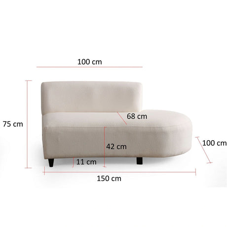 Pars Ecksofa in Creme, 300x100 cm von Atelier Del Sofa – Bild 12
