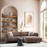 Pavia Ecksofa, Rechte Seite, in Braun, 250x170 cm von Atelier Del Sofa – Bild 1
