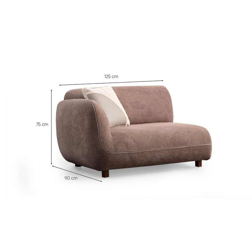 Pavia Ecksofa, Rechte Seite, in Braun, 250x170 cm von Atelier Del Sofa – Bild 11