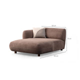 Pavia Ecksofa, Rechte Seite, in Braun, 250x170 cm von Atelier Del Sofa – Bild 12