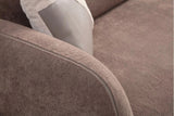 Pavia Ecksofa, Rechte Seite, in Creme und Braun, 345x170 cm von Atelier Del Sofa – Bild 5