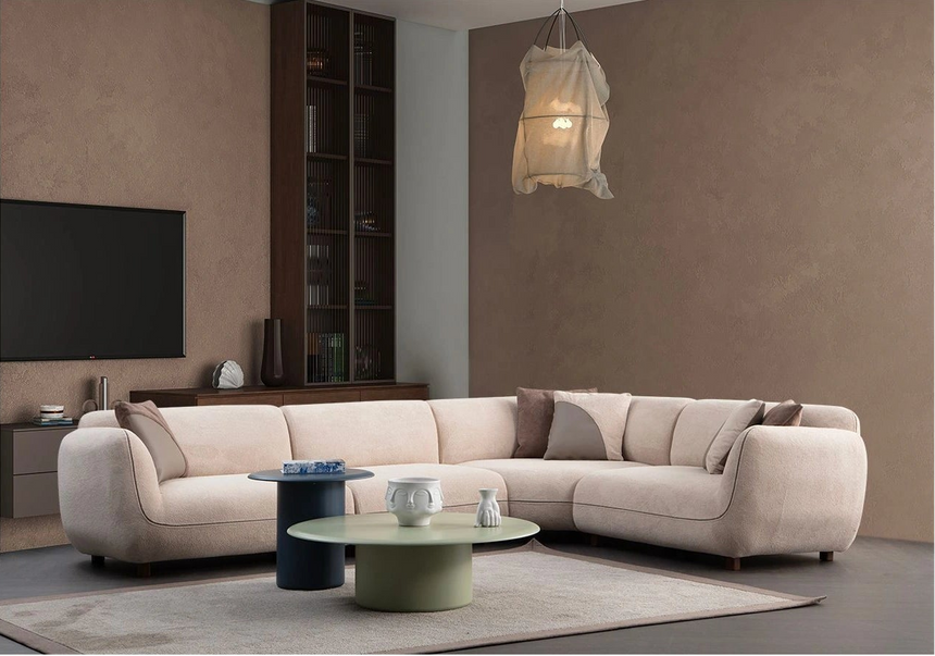 Pavia Ecksofa in Creme, 335x240 cm von Atelier Del Sofa – Bild 1