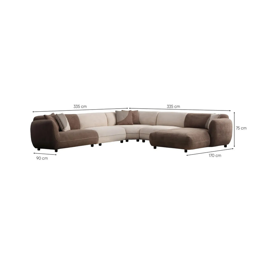 Pavia Ecksofa, symmetrisch, 335x335 cm - ZEN ZONE Furniture