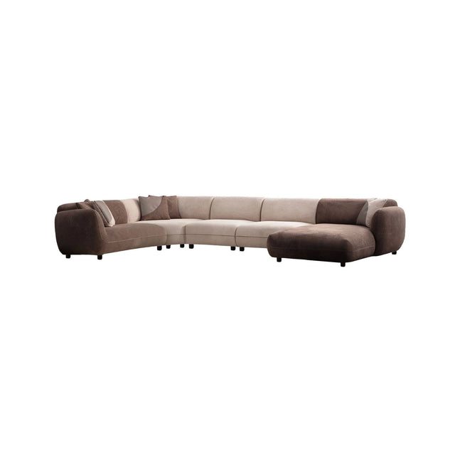 Pavia Panoramasofa in Creme und Braun, 430x240 cm von Atelier Del Sofa – Bild 4