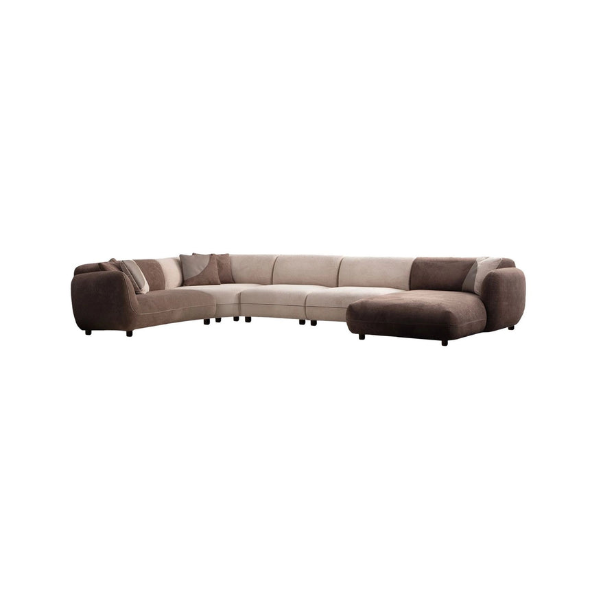 Pavia Panoramasofa in Creme und Braun, 430x240 cm von Atelier Del Sofa – Bild 4