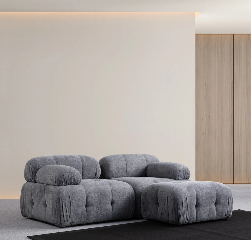Petite 2 2-Sitzer Ecksofa, Rechte Seite, in Grau, 190x160 cm von Atelier Del Sofa – Bild 1