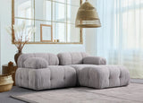 Petite 2 2-Sitzer Ecksofa, Rechte Seite, in Hellgrau, 190x160 cm von Atelier Del Sofa – Bild 1