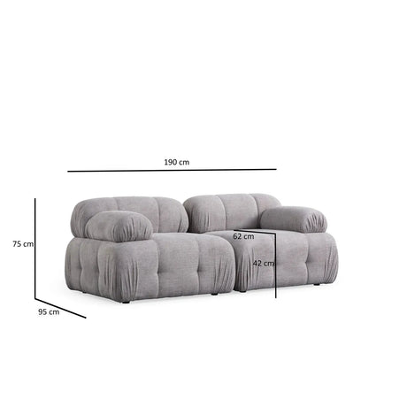 Petite 2 2-Sitzer Ecksofa, Rechte Seite, 190x160 cm - ZEN ZONE Furniture