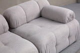 Petite 2 2-Sitzer Ecksofa, Rechte Seite, in Hellgrau, 190x160 cm von Atelier Del Sofa – Bild 2