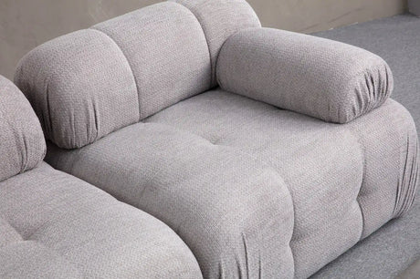 Petite 2 2-Sitzer Ecksofa, Rechte Seite, in Hellgrau, 190x160 cm von Atelier Del Sofa – Bild 2