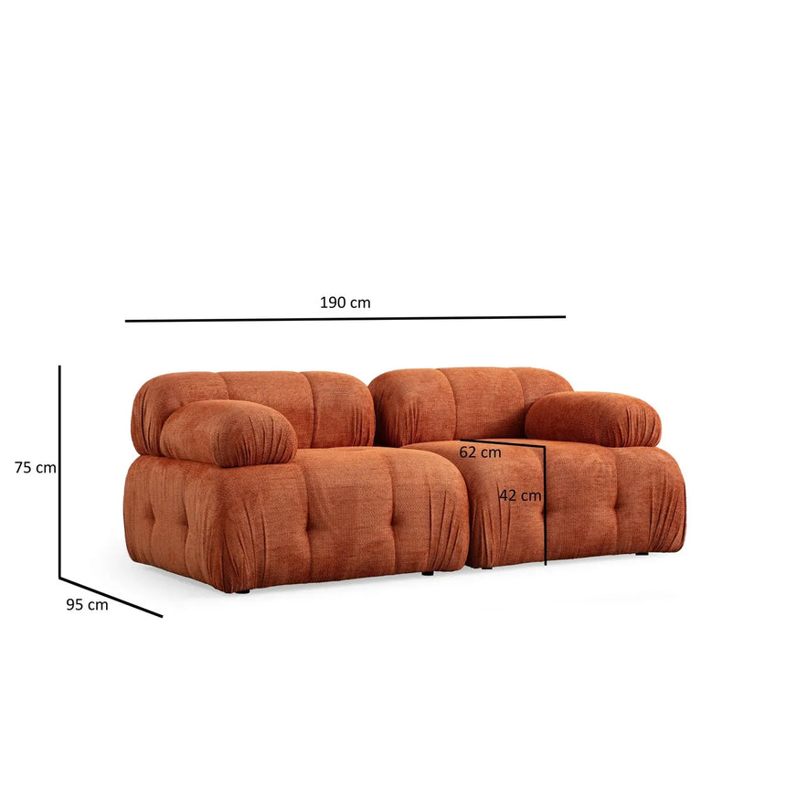 Petite 2 2-Sitzer Ecksofa, Rechte Seite, 190x160 cm - ZEN ZONE Furniture
