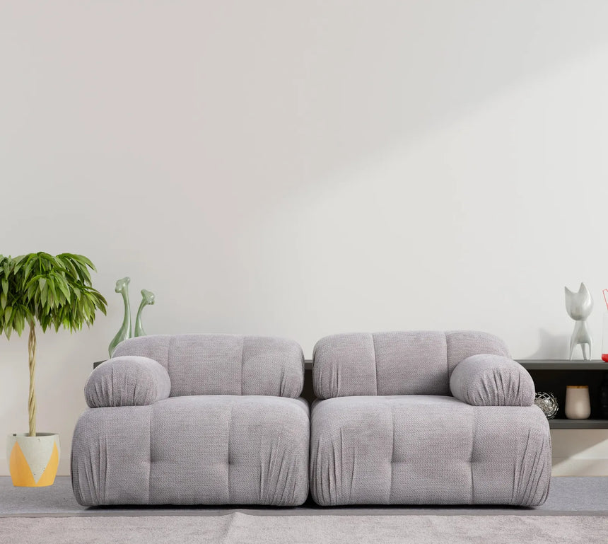 Petite 2 2-Sitzer Sofa in Hellgrau, 190x95 cm von Atelier Del Sofa – Bild 1