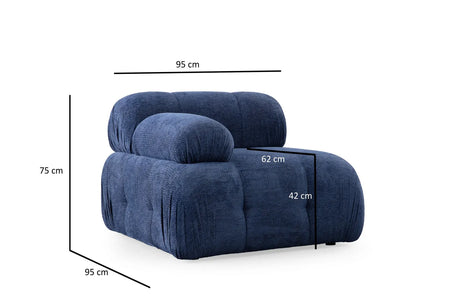 Petite 2 2-Sitzer Sofa in Nachtblau, 190x95 cm von Atelier Del Sofa – Bild 8