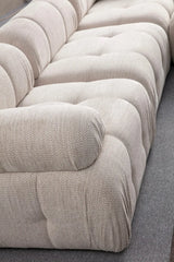 Petite 3 3-Sitzer, Rechte Seite, Ecksofa in Creme, 290x160 cm von Atelier Del Sofa – Bild 3