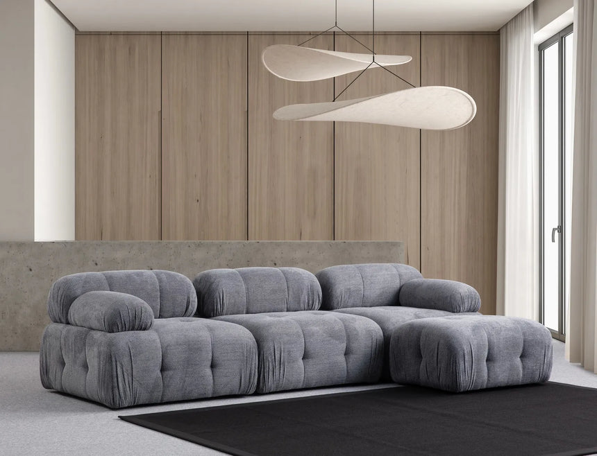 Petite 3 3-Sitzer, Rechte Seite, Ecksofa in Grau, 290x160 cm von Atelier Del Sofa – Bild 1