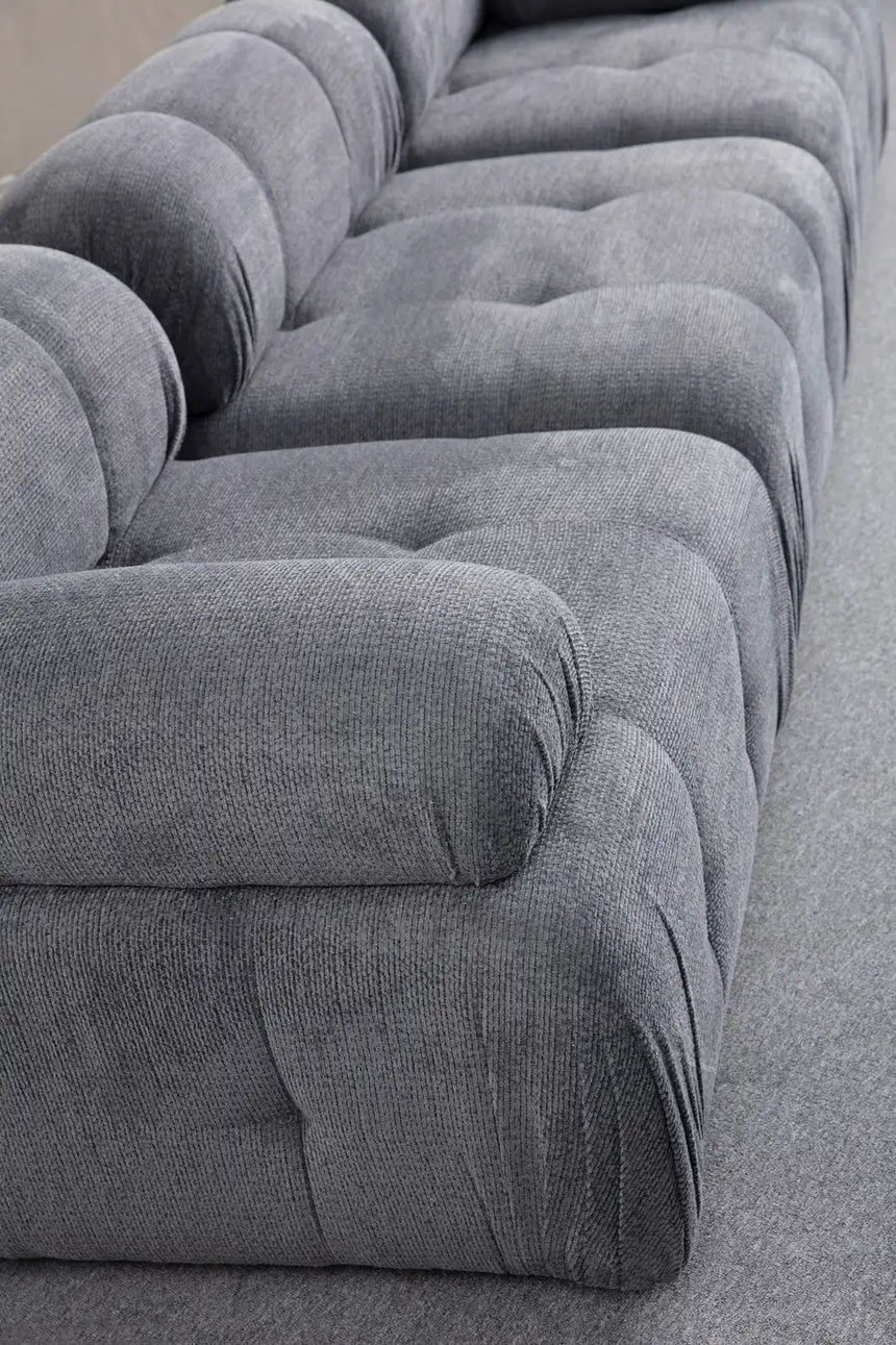 Petite 3 3-Sitzer, Rechte Seite, Ecksofa in Grau, 290x160 cm von Atelier Del Sofa – Bild 2