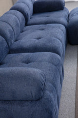 Petite 3 3-Sitzer, Rechte Seite, Ecksofa in Nachtblau, 290x160 cm von Atelier Del Sofa – Bild 4