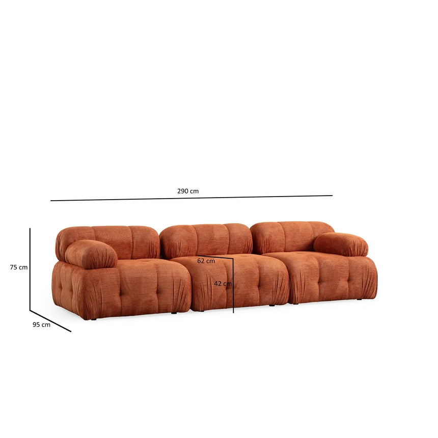 Petite 3 3-Sitzer Ecksofa, Rechte Seite, 290x160 cm - ZEN ZONE Furniture