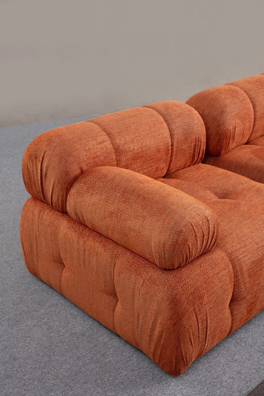 Petite 3 3-Sitzer, Rechte Seite, Ecksofa in Orange, 290x160 cm von Atelier Del Sofa – Bild 3