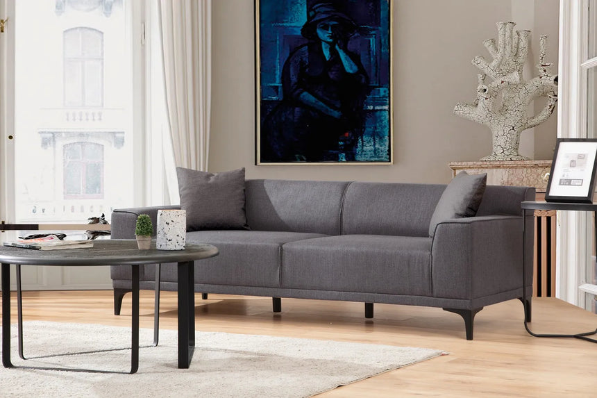Petra 3-Sitzer Sofa in Anthrazit, 215x87 cm von Atelier Del Sofa – Bild 1