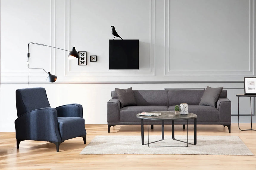 Petra 3-Sitzer Sofa in Anthrazit, 215x87 cm von Atelier Del Sofa – Bild 4