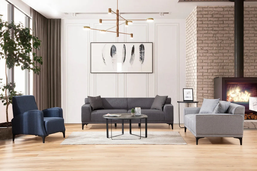 Petra 3-Sitzer Sofa in Anthrazit, 215x87 cm von Atelier Del Sofa – Bild 5