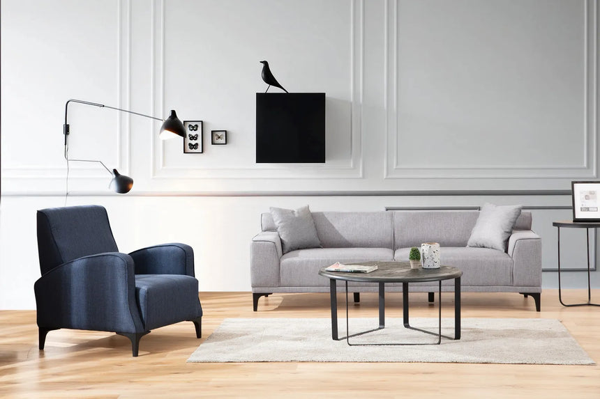 Petra 3-Sitzer Sofa in Hellgrau, 215x87 cm von Atelier Del Sofa – Bild 4