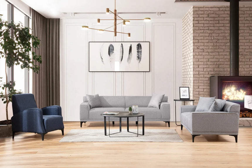 Petra 3-Sitzer Sofa in Hellgrau, 215x87 cm von Atelier Del Sofa – Bild 5