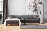 Petra Ecksofa, Linke Seite, in Anthrazit, 250x145 cm von Atelier Del Sofa – Bild 1