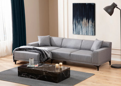 Petra Ecksofa, Linke Seite, in Hellgrau, 250x145 cm von Atelier Del Sofa – Bild 2