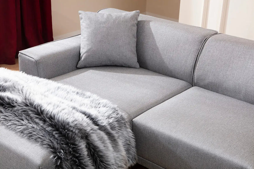 Petra Ecksofa, Linke Seite, in Hellgrau, 250x145 cm von Atelier Del Sofa – Bild 3