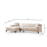 Petra Ecksofa, Linke Seite, 250x145 cm - ZEN ZONE Furniture