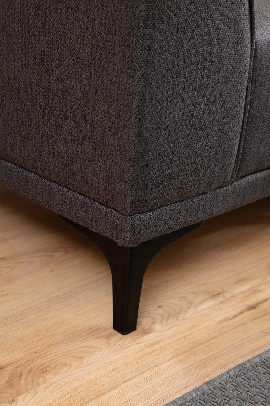 Petra Ecksofa, Rechte Seite, in Anthrazit, 250x145 cm von Atelier Del Sofa – Bild 5