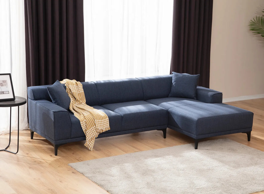Petra Ecksofa, Rechte Seite, in Blau, 250x145 cm von Atelier Del Sofa – Bild 2