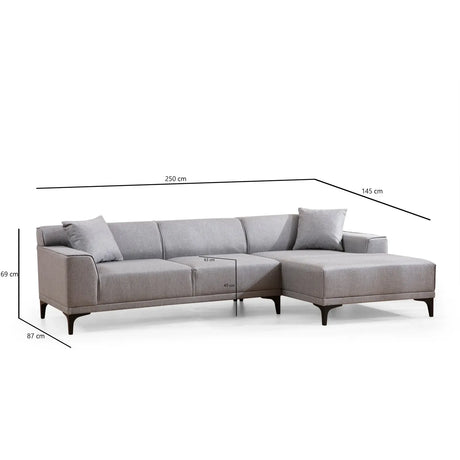 Petra Ecksofa, Rechte Seite, 250x145 cm - ZEN ZONE Furniture