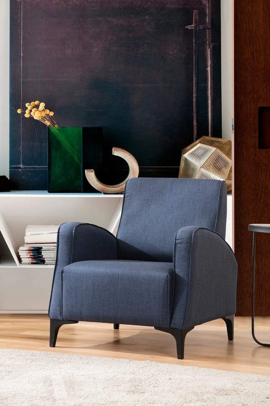 Petra Sessel in Blau, 87x78 cm von Atelier Del Sofa – Bild 1