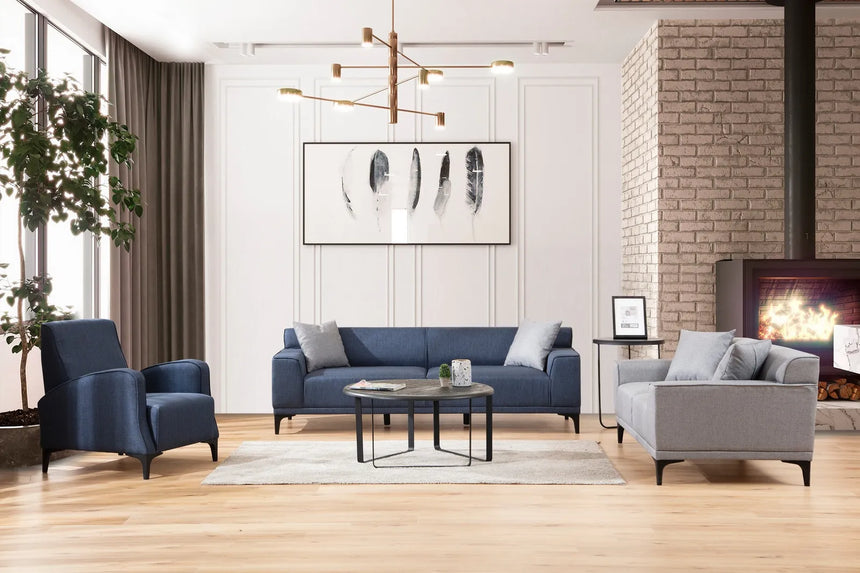 Petra Sessel in Blau, 87x78 cm von Atelier Del Sofa – Bild 3