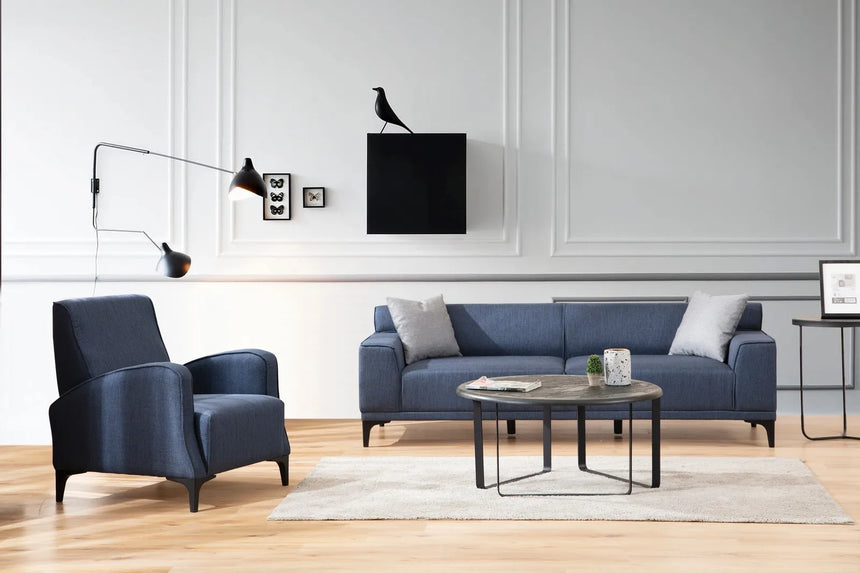 Petra Sessel in Blau, 87x78 cm von Atelier Del Sofa – Bild 4