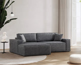 Pırlo Eckschlafsofa, Linke Seite, in Dunkelgrau, 260x170 cm von Atelier Del Sofa – Bild 1