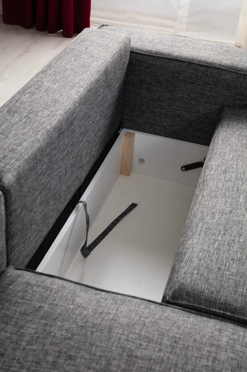 Pırlo Eckschlafsofa, Linke Seite, in Dunkelgrau, 260x170 cm von Atelier Del Sofa – Bild 14