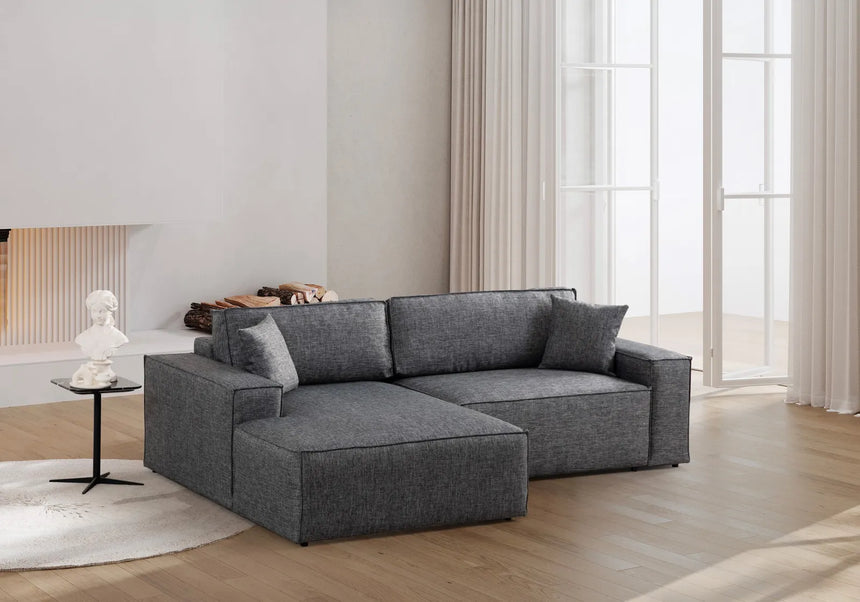 Pırlo Eckschlafsofa, Linke Seite, in Dunkelgrau, 260x170 cm von Atelier Del Sofa – Bild 3