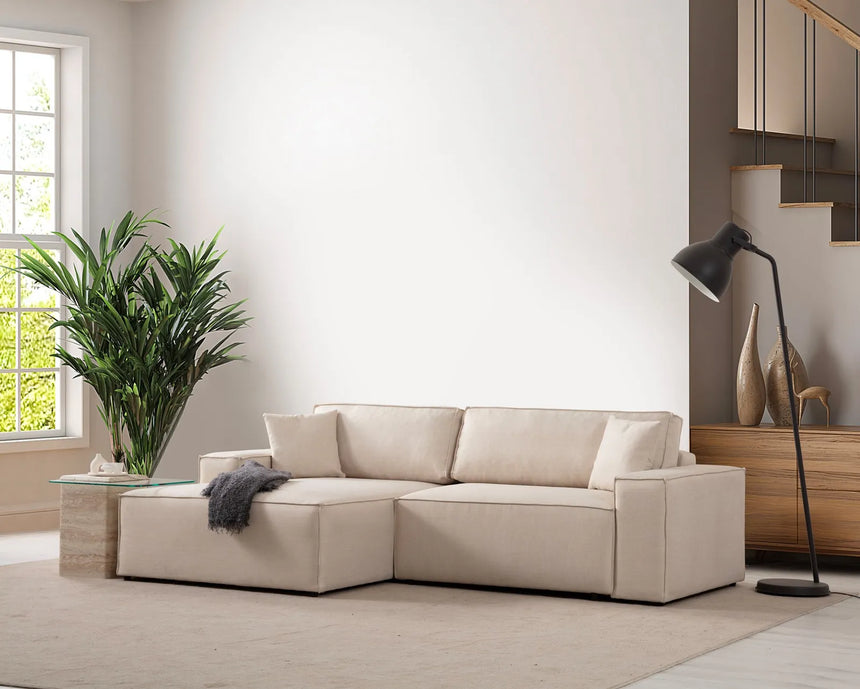 Pırlo Eckschlafsofa, Linke Seite, in Ecru, 260x170 cm von Atelier Del Sofa – Bild 2