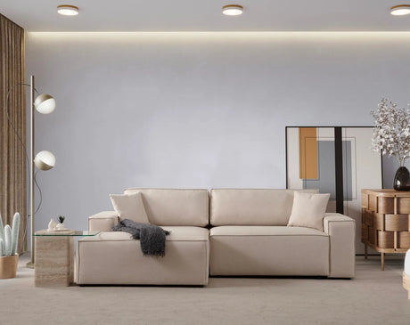 Pırlo Eckschlafsofa, Linke Seite, in Ecru, 260x170 cm von Atelier Del Sofa – Bild 3