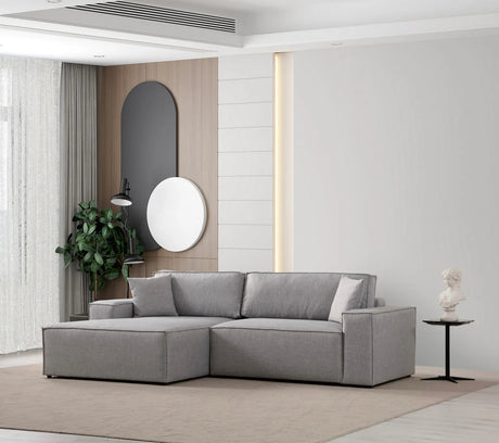 Pırlo Eckschlafsofa, Linke Seite, in Hellgrau, 260x170 cm von Atelier Del Sofa – Bild 1