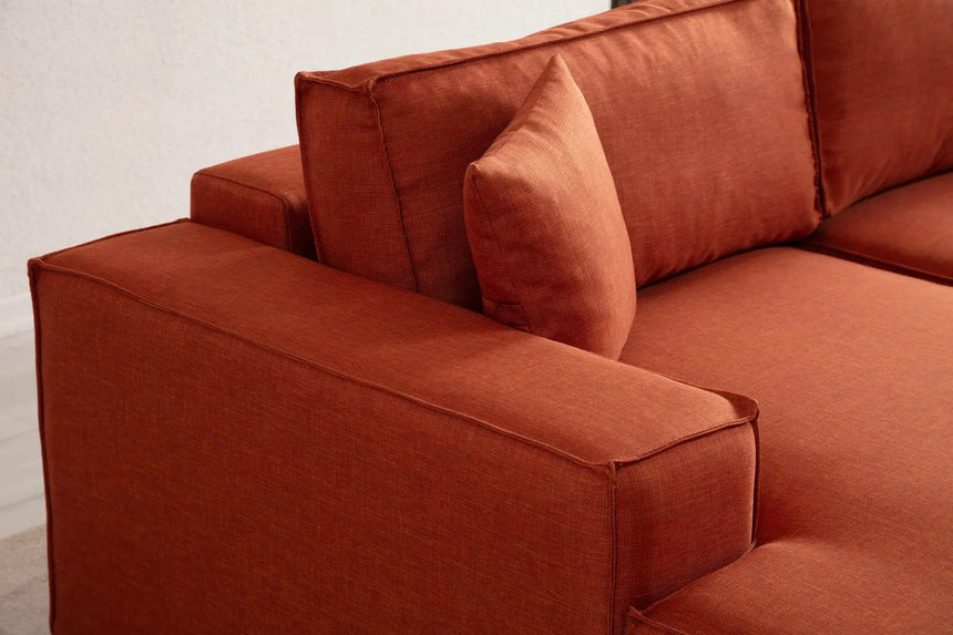 Pırlo Eckschlafsofa, Linke Seite, in Orange, 260x170 cm von Atelier Del Sofa – Bild 11